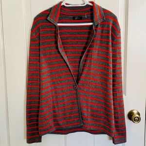 Cyrus Ribbed Striped Cardigan Size M